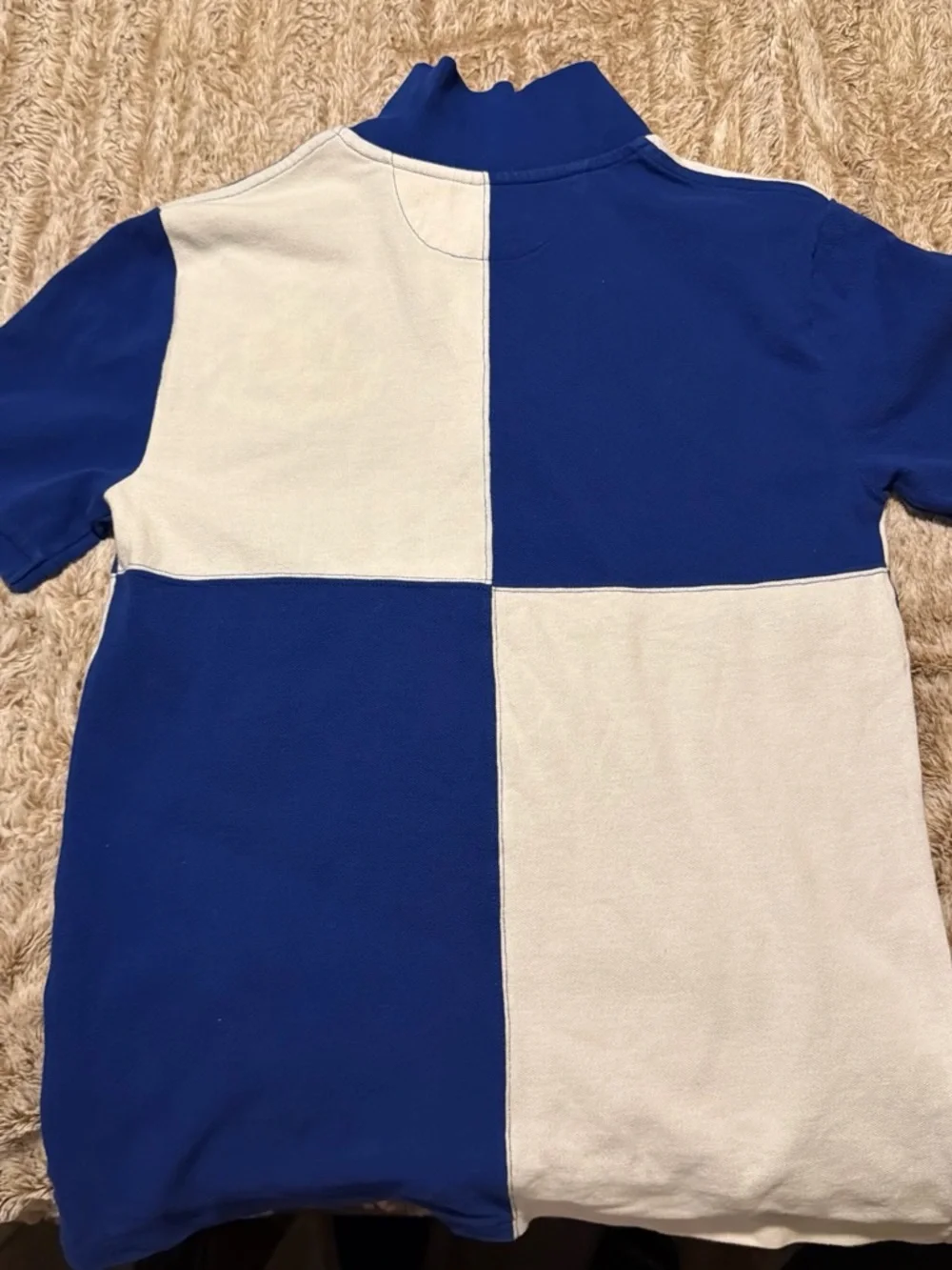 Ralph Lauren Kids Navy & White Colorblock Rugby Polo